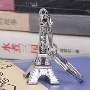 Silver Eiffel Tower Key & Card Holder
